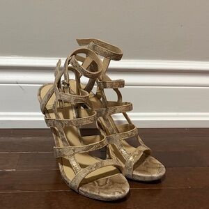 MARCIANO Strappy Sandals - Tan/Gold